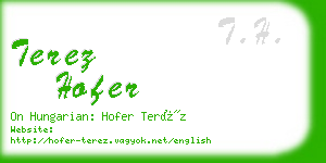 terez hofer business card